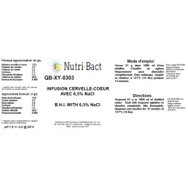 Photo : B.H.I. 6.5% NaCl Broth